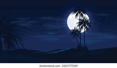 EPS de diseño vectorial nocturno lunar 