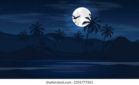 Moon night vector design EPS 
