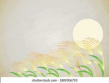 Moon night view, moon watching background illustration.
