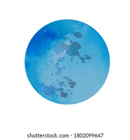 The moon is an object. Vector illustration