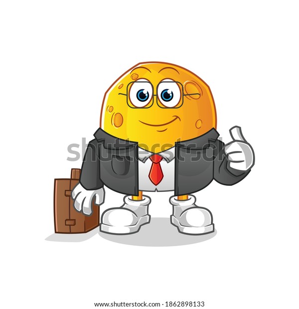 moon office worker\
mascot. cartoon vector