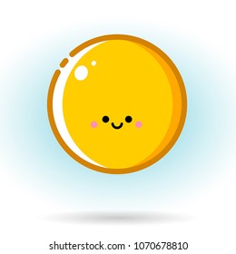 Moon on the blue background. Vector, illustration, eps10.