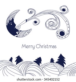 the moon on Christmas Eve