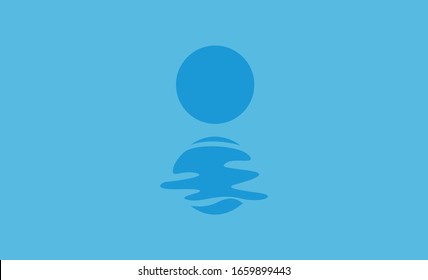 Moon on the river graphics design