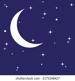 Moon on the sky template background