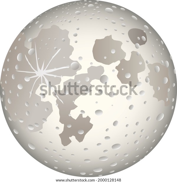Moon On White Background Vector Illustration Stock Vector (Royalty Free ...