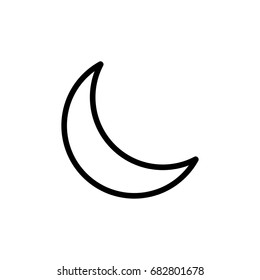 Moon outline icon illustration isolated vector sign symbol