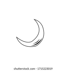 Moon outline icon illustration vector symbol
