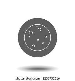 Moon outline icon. linear style sign for mobile concept and web design. Space planet simple line vector icon. Symbol, logo illustration.