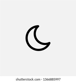 Moon outline icon logo
