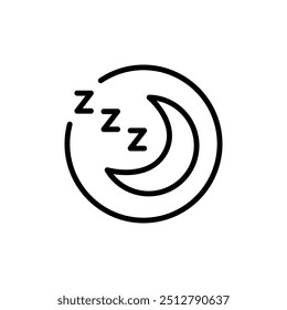 Moon-Umriss-Logo Vektorsymbol Zeichnung Mond Symbol Konzept für Ihr Logo Web Mobile App UI Design.