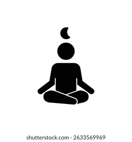 Moon Over Head Symbolizing a Restful Mind and Calmness