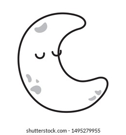 Moon over striped background design