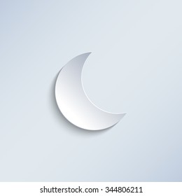 MOON - paper vector icon