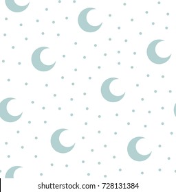 Moon pattern on white vector