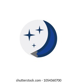 Moon Pencil Logo Icon Design