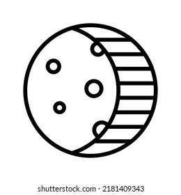Moon Phase Icon. Line Art Style Design Isolated On White Background
