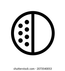 Moon phase icon, simple vector line style, editable stroke