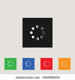 Moon phase icon, stock vector illustration, EPS10.