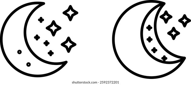 "Moon Phase Icon – Symbol of Lunar Cycles, Astronomy, and Celestial Events"