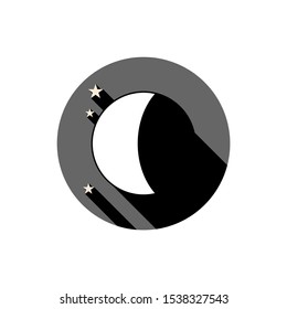 moon phase logo design vector