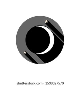 moon phase logo design vector