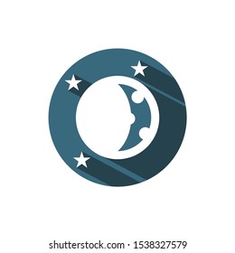 moon phase logo design vector