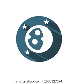 moon phase logo design vector