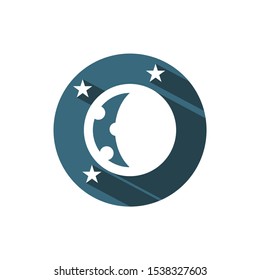 moon phase logo design vector