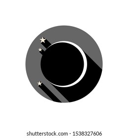 moon phase logo design vector