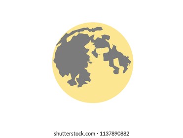 Moon phase shape symbol night sky astronomy 