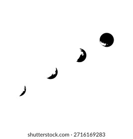 Fase lunar en el diseño del Vector celeste