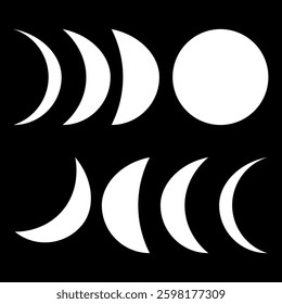 moon phase vector nature illustration