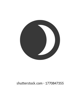 Moon phase. Waxing Crescent. Icon. Weather glyph vector illustration