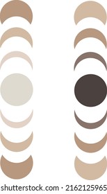 Moon phases. Astrology. Crescent. Growing moon. Vector illustration.