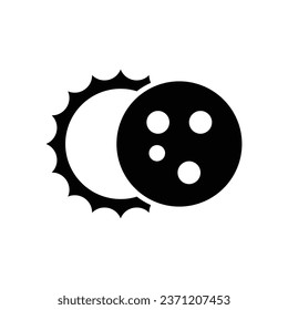 Moon phases astronomy icon design. moon eclipse icon. isolated on white background. Vector Illustration 
