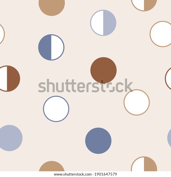 Moon phases astronomy seamless\
pattern. Third quarter, full moon, first quarter, new\
moon.