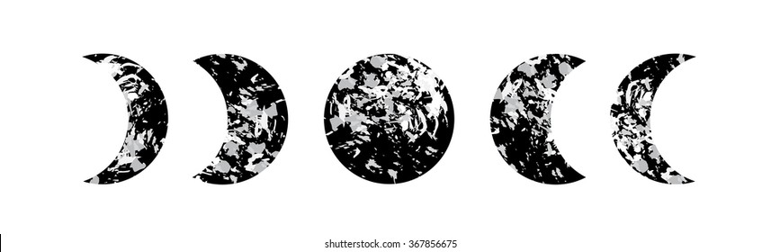 Moon phases circle