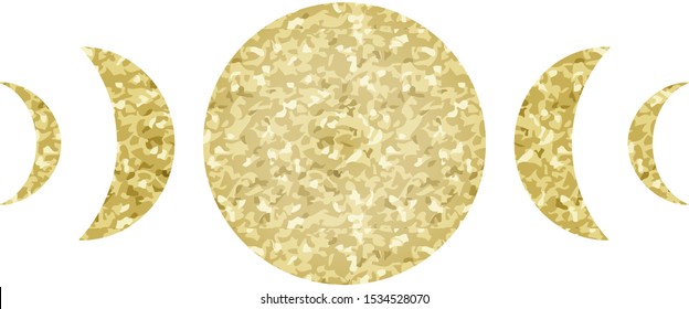 Moon Phases Decal Element Logo Icon