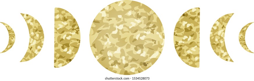 Moon Phases Decal Element Logo Icon