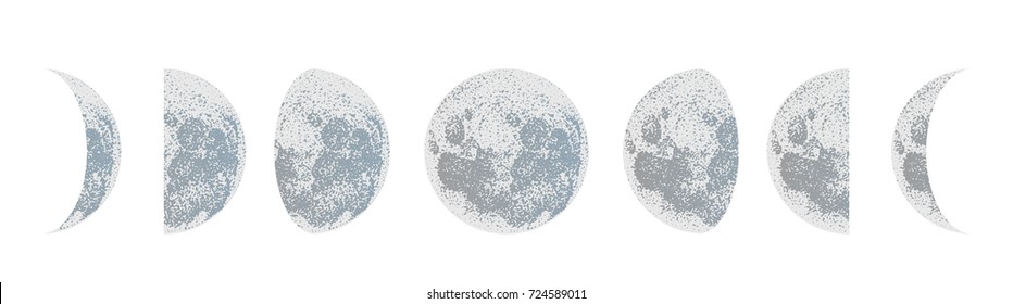 fondo vectorial de las fases lunares