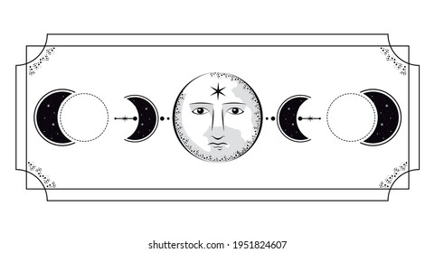 icono decorativo de las fases lunares