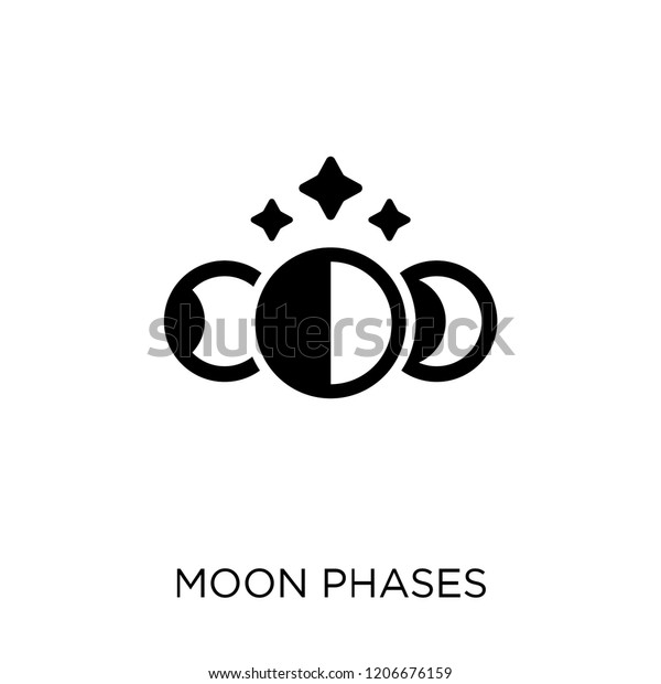 Moon phases icon. Moon phases symbol design\
from Astronomy\
collection.