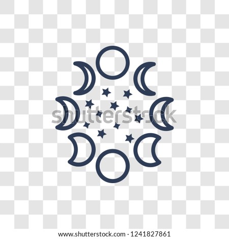 Moon Phases Icon Trendy Linear Moon Stock Vector (Royalty Free