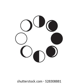 Moon phases Icon, Vector