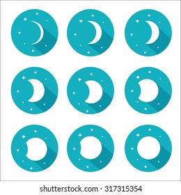 Moon phases set