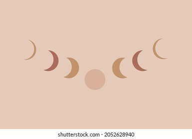Moon phases simple  icon vector illustration
