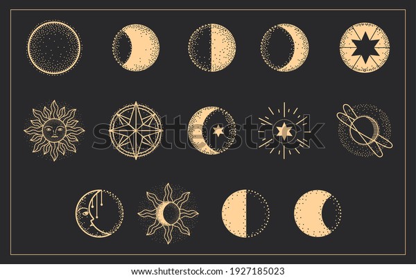 moon phases universe
astrology set