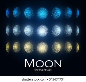 Moon Phases. Vector illustration