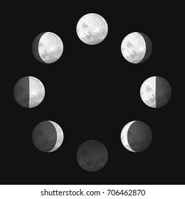 moon phases vector illustration